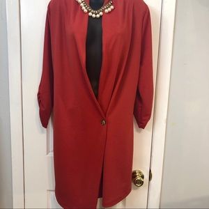 Long Red Top/Cardigan